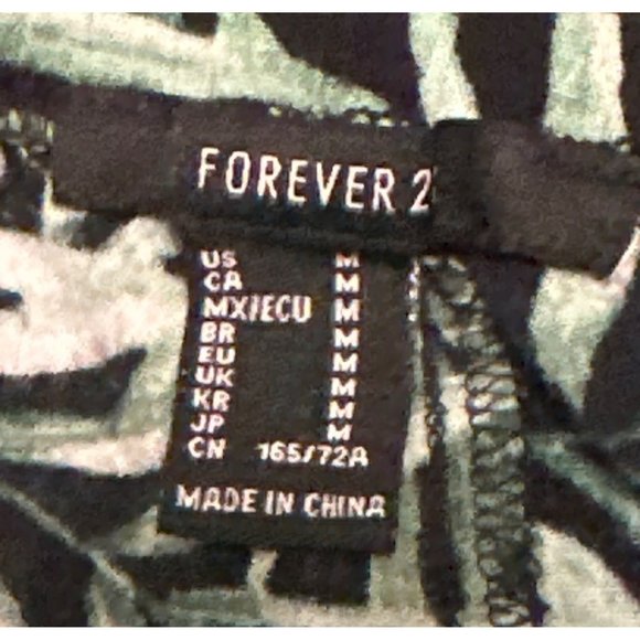 Forever 21 Brand Mini Stretch Shorts Tropical Palm Leaf 100% Rayon Women Size M - Picture 7 of 9